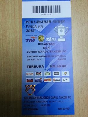 Mana Nak Beli Tiket Final Piala FA Kelantan Vs JDT