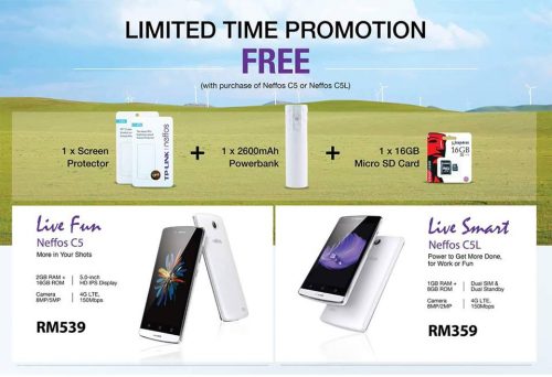 Promosi Smartphone TP-LINK Neffos C5 dan C5L Malaysia
