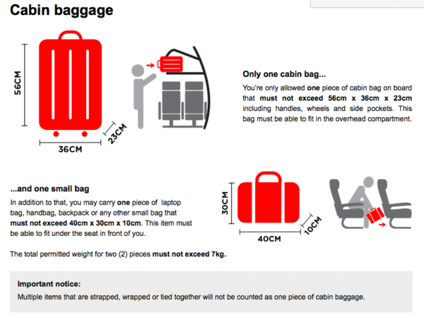 AirAsia New Cabin Baggage Allowance