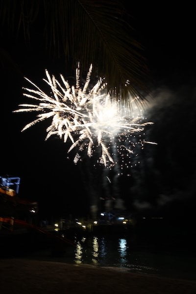 Fireworks at Rawa Island resorts