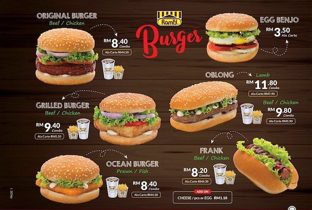 Kempen Buy Muslim First Harga Menu Ramly Burger - Travel Blogger ...