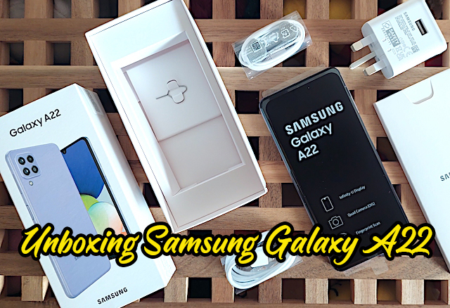 unboxing galaxy a22 samsung